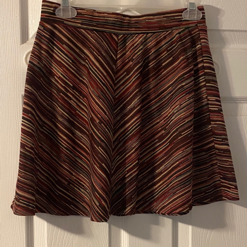 Joe B Multicolor Striped Mini mixed color red beige black Skirt